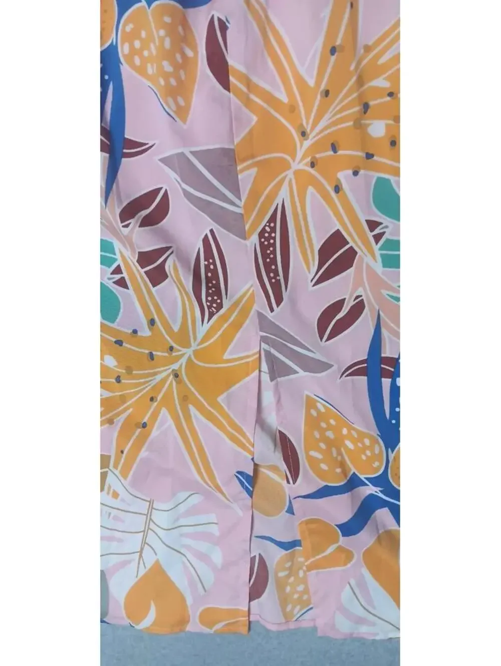 NWT! Fab'rik Reese Fitted Palm Print Midi Dress Womens Size Small Multicolor... - Picture 14 of 14
